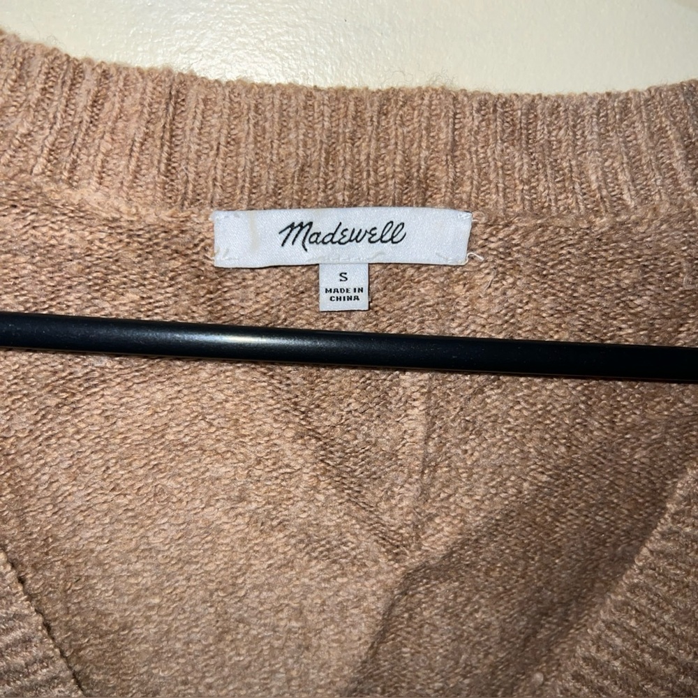Madewell Tan Knit Cardigan Small Camel - Picture 2 of 4